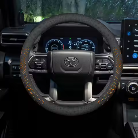 Leather Car Steering Wheel Cover For Toyota 4Runner 2025 2015-2024 Non-slip Auto Steering Wheel Toyo