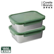 【CORELLE 康寧餐具】 Eco Fresh 可微波316不鏽鋼保鮮盒大容量2入組(B08)