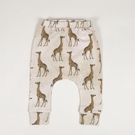 Giraff baby pants, baby girl pants, baby boy pants, baby beige pants,print pants