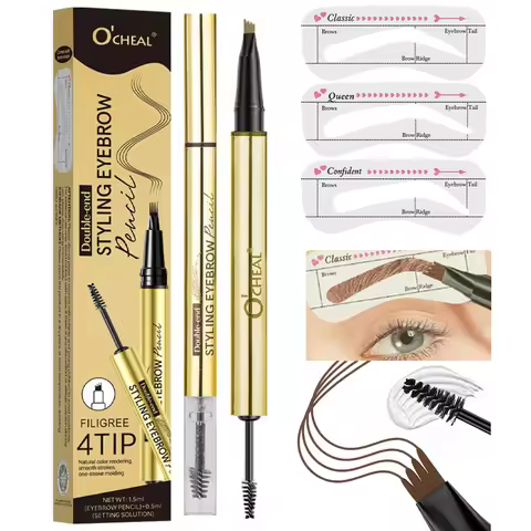 O'CHEAL Styling Eyebrow Gel 3D Feathery Wild Brow Wax Double-end Waterproof Sculpt Soap Eyebrow Penc