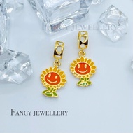 Fancy Jewellery Emas 916 Charms SunFlower Colourful Emas 916 Tulen