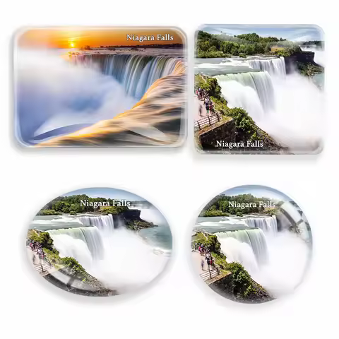 US Niagara Falls Fridge Magnet World Tourist Souvenir glass Refrigerator Magnetic Stickers Home Deco