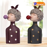 [Perfk1] Nordic Bubble Girl Figurine Resin Sculpture Tabletop Decoration for Housewarming Gift and R