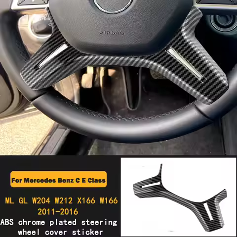 ABS carbon fibre For Mercedes Benz C E Class ML GL W204 W212 X166 W166 2011-2016 Car Styling Trim Ac