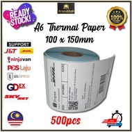 A6 THERMAL STICKERA6/ 500PCS Thermal Paper Shopee Waybill Shipping Label Consignment Note Sticker 100*150mm / 10