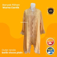 Outer Lace Batik Viscose Plain Cardigan Brocade Premium Viscose Material By Batik.shanum
