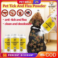 Pet Dry Cleaning Powder for Dogs and Cats 260g Deodorizing, Safe Corn Starch Formu