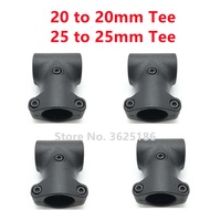 4PCS EFT Nylon D20mm Tee Joint 20 to 20mm 25mm T-shape Tripod Tee Carbon Tube Arm Tatlong-channel F