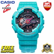 Original G-Shock GA110 Men Sport Watch Japan Quartz Movement Dual Time Display 200M Water Resistant Shockproof and Waterproof World Time LED Auto Light Sports Wrist Watches with 4 Years Warranty GA-110SGG-3APFS (Free Shipping Ready Stock)