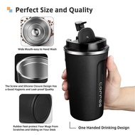 510ML Thermo Cafe Travel Mug | Leak-Proof Double Stainless Steel Water Cup Car Insulated Flask Cawan
