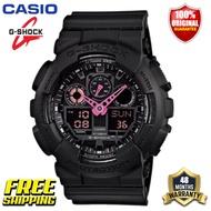 Original G-Shock GA100 Men Women Sport Watch Japan Quartz Movement 200M Water Resistant Shockproof and Waterproof World Time LED Auto Light Gshock Man Boy Girl Sports Wrist Watches with 4 Years Official Warranty GA-100C-1A4 (Ready Stock Free Shipping)