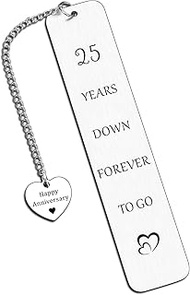 25 Year Anniversary Bookmark Gifts 25 Anniversary Gift Ideas for Women Men 25th Anniversarys Wedding