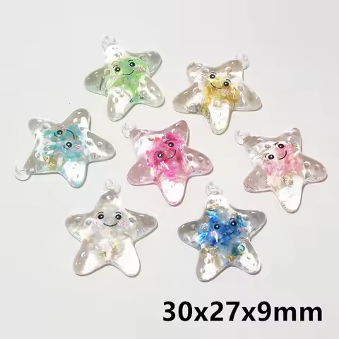 10pcs Shell Conch Starfish Resin Charms Pendant DIY Jewelry Supplies Accessories Necklace Keychain M