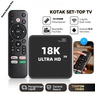 18K  Smart Voice TV Box Android 13.0 latest unlocks full channels + movies 5G WIFI + Bluetooth 5.0 Y