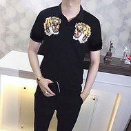 Áo Thun Nam Áo Thun Nam Cổ Polo Thêu Họa Tiết Hổ Mẫu 02 Cực Cool Thời Trang Nam Cá Tính