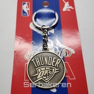 GANTUNGAN Oklahoma City Thunder NBA Basketball Basketball Ball Keychain Gold import