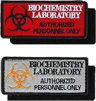 Graphic Dust Red Biohazard Embroidered Tactical Patch with Hook and Loop Logo Symbol Danger Radiatio