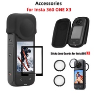 Storage Case for Insta360 ONE X3 PU Protective Len Film Glass Protector Portable Accessories