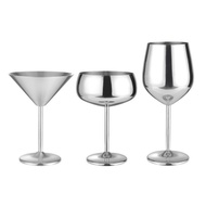 Nordic 304 Stainless Steel Cocktail Glass Red Wine Glass Metal Goblet Champagne Glass Creative KTV B