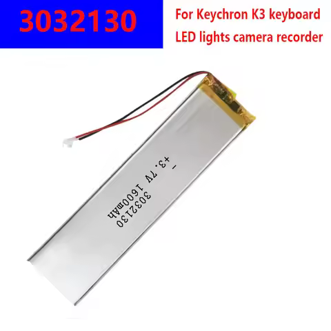 ISUNOO 3032130 3.7V 1800mAh New Li-Polymer Battery For Keychron K3 Keyboard Cells LED Lights Bluetoo