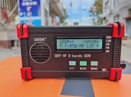 ใหม่ 5W USDX USDR HF QRP SDR Transceiver SSB/CW Transceiver 8-Band DSP SDR สีดําพร้อมไมโครโฟนแบบใช้ม