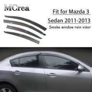 Atreus 4pcs Car Styling Smoke Window Sun Rain Visor Deflectors Guard For Mazda 3 Sedan 2011 2012 2013 Accessories