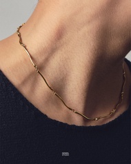 gemin. | g BONE (BONE ll) necklace สร้อยกระดูก (ปรับได้ 3 ระดับ) (ทุกเส้นแถมกล่องเครื่องประดับพร้อมถ