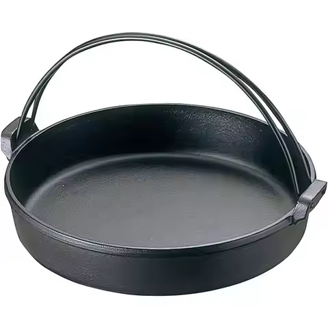 Japanese Cast Iron Hot Pot Sukiyaki Nabe Pan Made in Japan (11.0" (28cm))