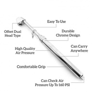 Vehicle Tire Air Pressure Gauge Wheel Accurate Measurement Tool Dual Head Chuck Service Gauge Auto S