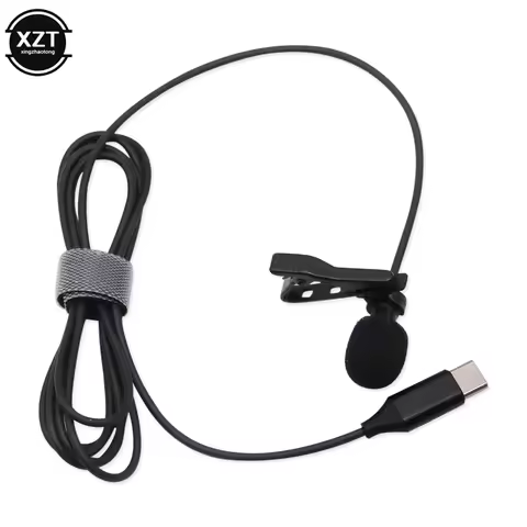 Mini Microphone USB C Mic Type-C Mic Lapel Clip-on Condenser Audio Recording For Huawei P20 P30 Xiao