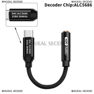 WHUEAL Type C To 3.5mm HiFi DAC Headphone Amplifier CX31993 Chip USB C Audio Decoder AMP Adapter DAC