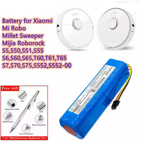 Robot Vacuum Cleaner Battery for Xiaomi Mi Robo,Millet Sweeper,Mijia Roborock S5, S50, S51,S55,S6,S6