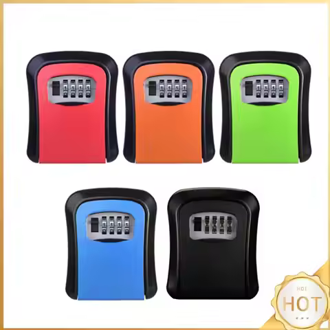 Code Lock Case 4 Digit Combination Password Wall Mount Key Box Password Lock ABS Plastics for Indoor