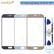 สำหรับ Samsung Galaxy A3 A5 A7 2017 A320 A520 A720หน้าจอสัมผัสจอแสดงผล LCD ของเซนเซอร์ที่เปลี่ยนฝาครอบ TP แก้วดิจิตอล