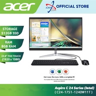 ACER ASPIRE C24-1751-1240W11T All-in-one Desktop ( I5-1240P 8GD4 512SSD WIN11H 23.8" Touch With Offi