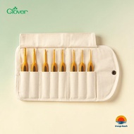 Clover Crochet Hook Set Pen-E/43-606/8 Sizes 2/0-10/0/Ergonomic Pen Grip/Aluminium/Japan