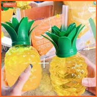 Style Creative Suction Cup Pineapple Suction Cup PET Milk Tea Cup Cute Womens Beverage Juice Milksha