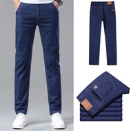 【28-40】Seluar Jeans Lelaki Straight Cut Slim Fit Denim Saiz Besar Long Pants Men Plus Size Seluar Pa