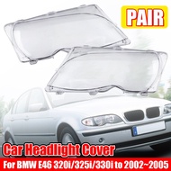 1 Pair Headlight Lens Cover Left Right For BMW E46 2002-2005 320i 325i 325xi 330i 330xi Headlamp Cov