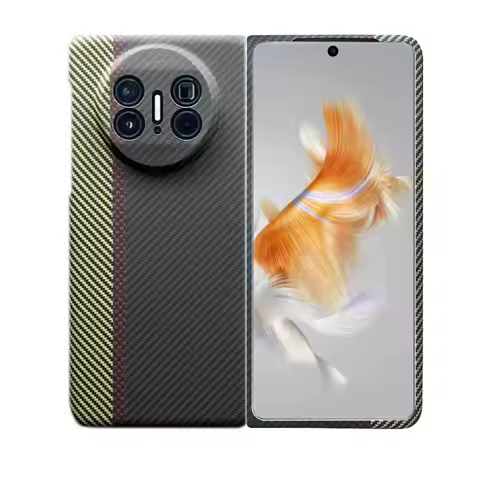 Luxury Real Aramid Carbon Fiber Shockproof Phone Case Cover On For Huawei Mate X3 Global MateX3 X 3 