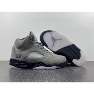A Ma Maniére x Air Jordan 5 Light Bone/Black-Burgundy Crush Basketball Shoe