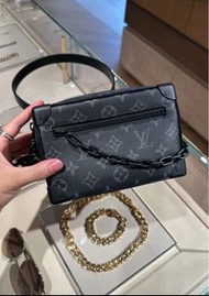 LOUIS VUITTON SOFT TRUNK monogram 經典老花 鏈條肩帶 塗層帆布拼牛皮 方盒子包小方包單肩斜背袋 gift 送禮 LV |  M44735 | 全新正牌正貨
