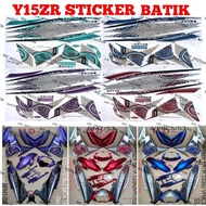 Y15ZR BATIK BODY COVER STICKER STRIPE COVER SET BATIK (12) BIRU MERAH CYAN Y15 ZR LC150 LC 150