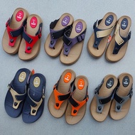 Women's flip-flops, many colors, 4.5 cm high sole, made in Thailand, rubber sole, leather strap, sof