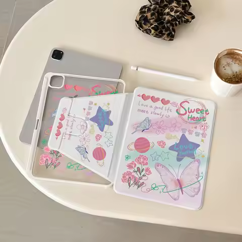 Butterfly Planet Pink RabbitPhoto For iPad Pro Air 13'' 11'' M5 M4 M3 M2 2 1 11th A16 12.9'' 10 9 8 