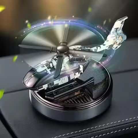 Car Helicopter Solar Rotating Perfume Diffuser Car Fragrance Decoration Car Air Freshener Ornaments 