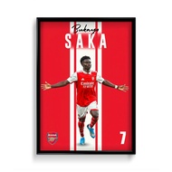 Football Photo | Bukayo Saka Poster Wall Painting | Football Room Decor Poster | Photo Frames for Ho