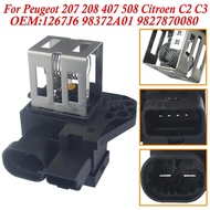New Radiator Fan Motor Relay Resistor 1267J6 98372A01 9827870080 For Peugeot 207 208 407 508 Citroen