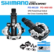 Shimano PD M520 M8100 Mountain Bike Pedal for Deore SLX XT MTB Bicycle Self-locking Lock Pedals Bicycle Parts Bike Accessories