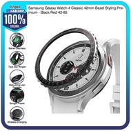 RingkeGalaxy Watch 4 Classic 42mm Bezel Styling Premium Black Red 85